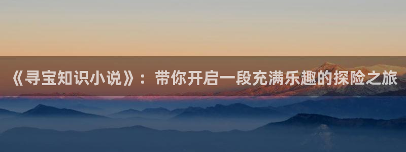 五月小说区：《寻宝知识小说》：带你开启一段充满乐趣的探险之旅